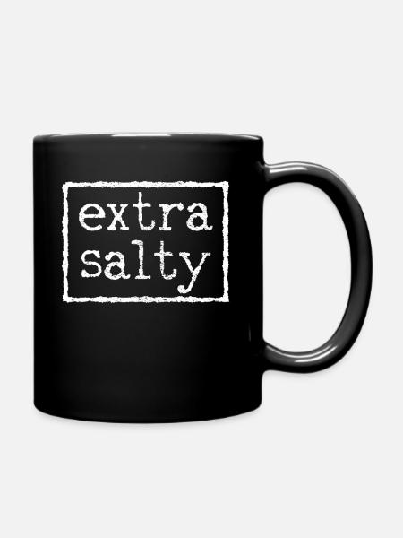 Extra salzig - Tasse einfarbig - Schwarz