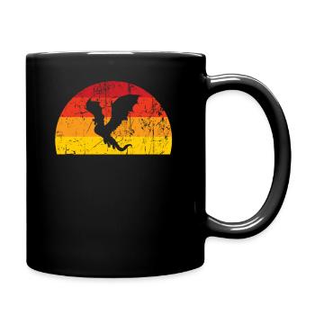 Drache - Tasse einfarbig - Schwarz - Rechts