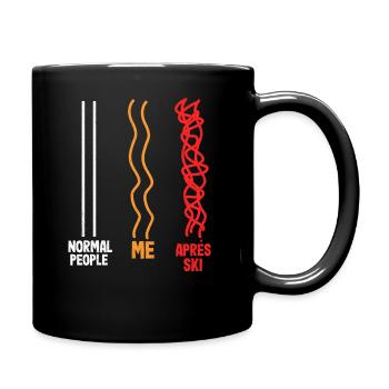 Drôle d’abricot ski pour les skieurs - Mug uni - noir - Droite