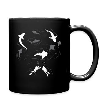 Funny diver gift - Full Colour Mug - black - Right