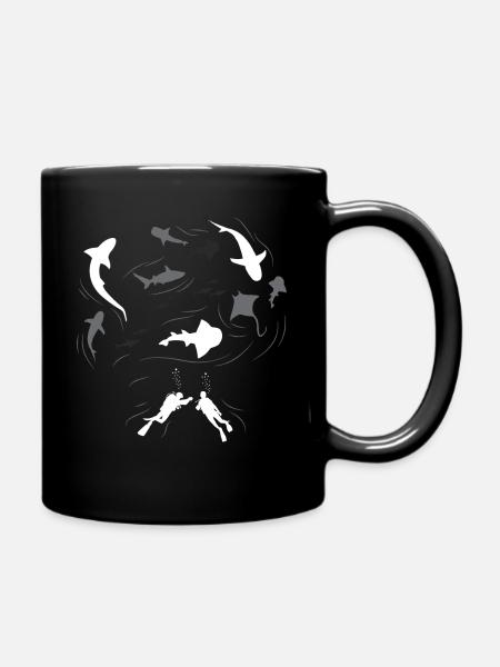 Lustiges Taucher Geschenk - Tasse einfarbig - Schwarz