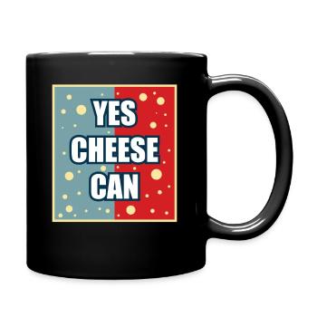Oui fromage peut - Mug uni - noir - Droite