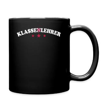 Klassenlehrer - Tasse einfarbig - Schwarz - Rechts