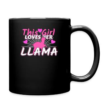 Lama - Mug uni - noir - Droite