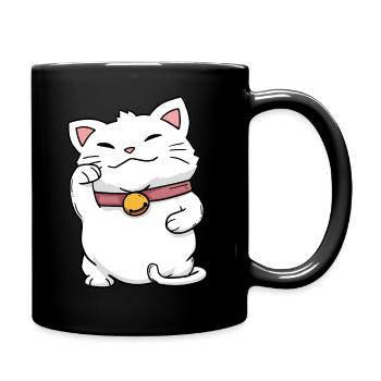Neko Kawaii Maneki Maneki - Full Colour Mug - black - Right
