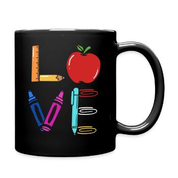 Lehrerin - Tasse einfarbig - Schwarz - Rechts