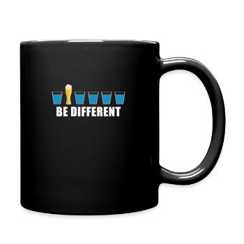 Be Different Beer Sauffn Party Fun Motiv - Full Colour Mug - black - Right