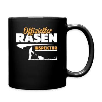 Offizieller Rasen Inspektor - Tasse einfarbig - Schwarz - Rechts