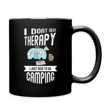 Camping, camping-car, terrain de camping - Mug uni - noir - Droite