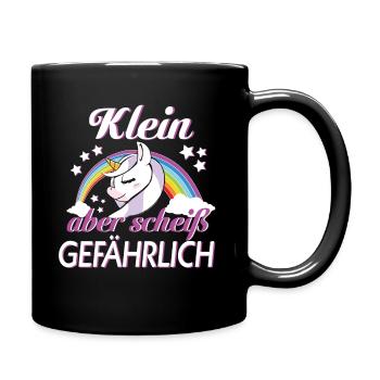 Lustige Sprüche Frauen Einhorn Einhörner Spruch - Tasse einfarbig - Schwarz - Rechts