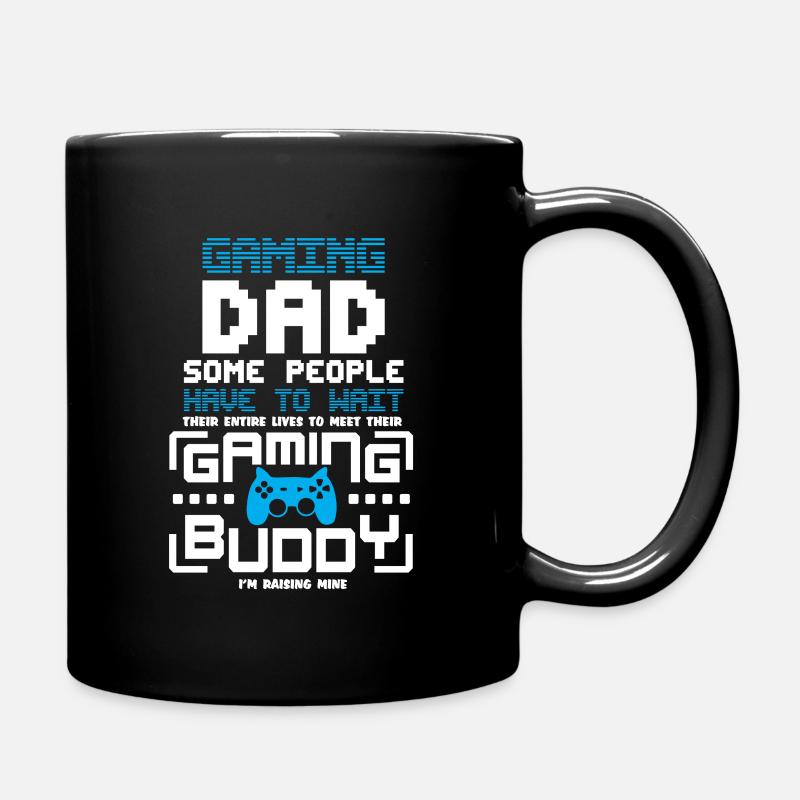 Gamer Gaming Dad Daddy Friend Logo - Full Colour Mug - black