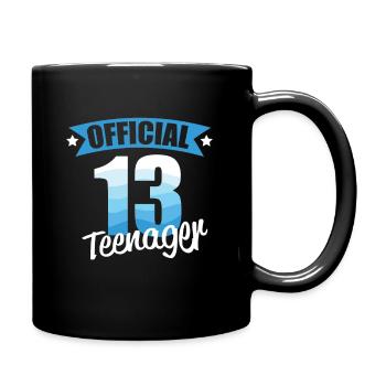Offiziell Teenager 13. Geburtstag - Tasse einfarbig - Schwarz - Rechts