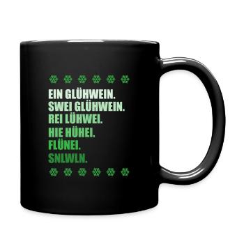 Glühwein Bestellung Lustiges Geschenk - Tasse einfarbig - Schwarz - Rechts