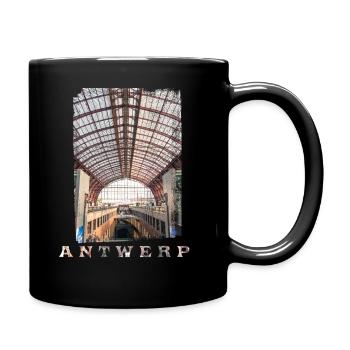 ANTWERP CENTRAL STATION - Full Colour Mug - black - Right