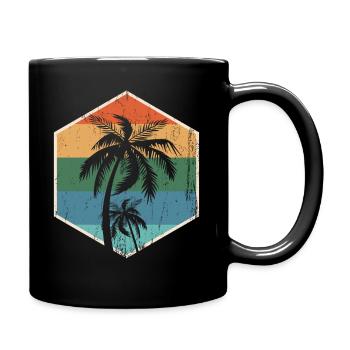 Vintage Retro California Palm Tree Design design - Full Colour Mug - black - Right