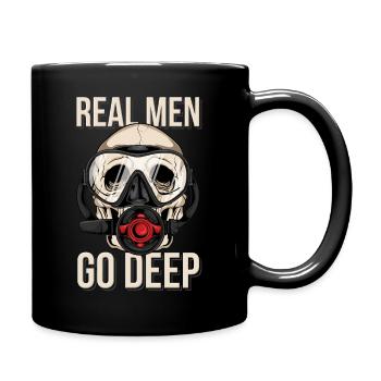 Diving Diver Skull Funny Gift - Full Colour Mug - black - Right
