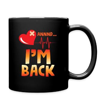 Herzinfarkt Genesung Patient Herz Operation - Tasse einfarbig - Schwarz - Rechts