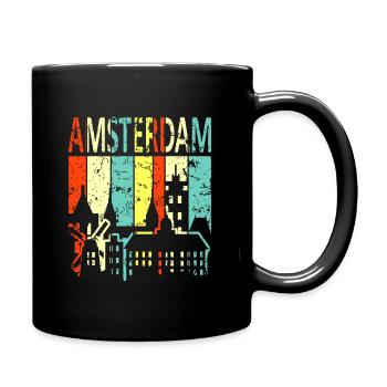 Amsterdam - Tasse einfarbig - Schwarz - Rechts