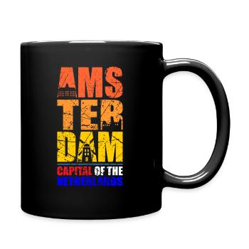 Amsterdam - Tasse einfarbig - Schwarz - Rechts