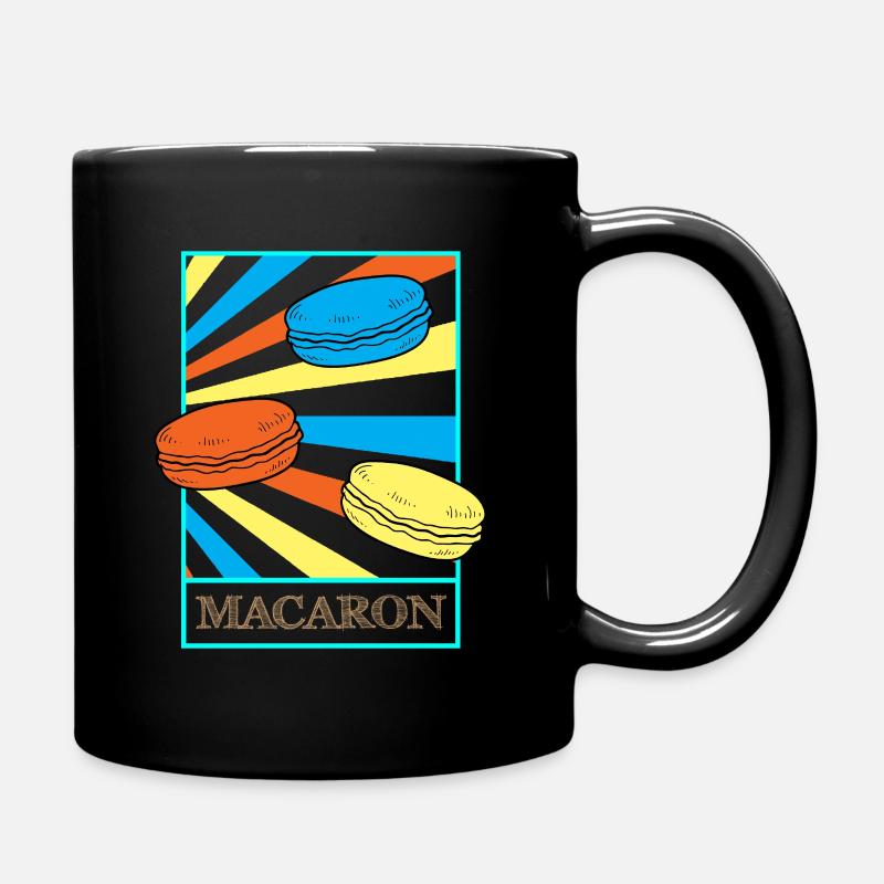 Macarons - Tasse einfarbig - Schwarz