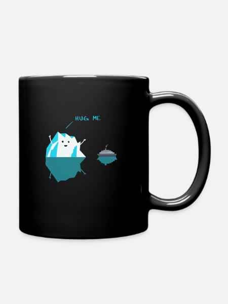 Lustiges Kreuzfahrt Shirt mit Eisberg Hug Me - Tasse einfarbig - Schwarz