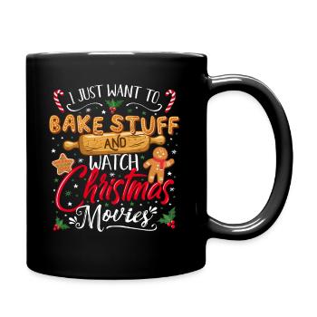 Christmas Bakery Cookies Gingerbread Baking Xmas - Full Colour Mug - black - Right