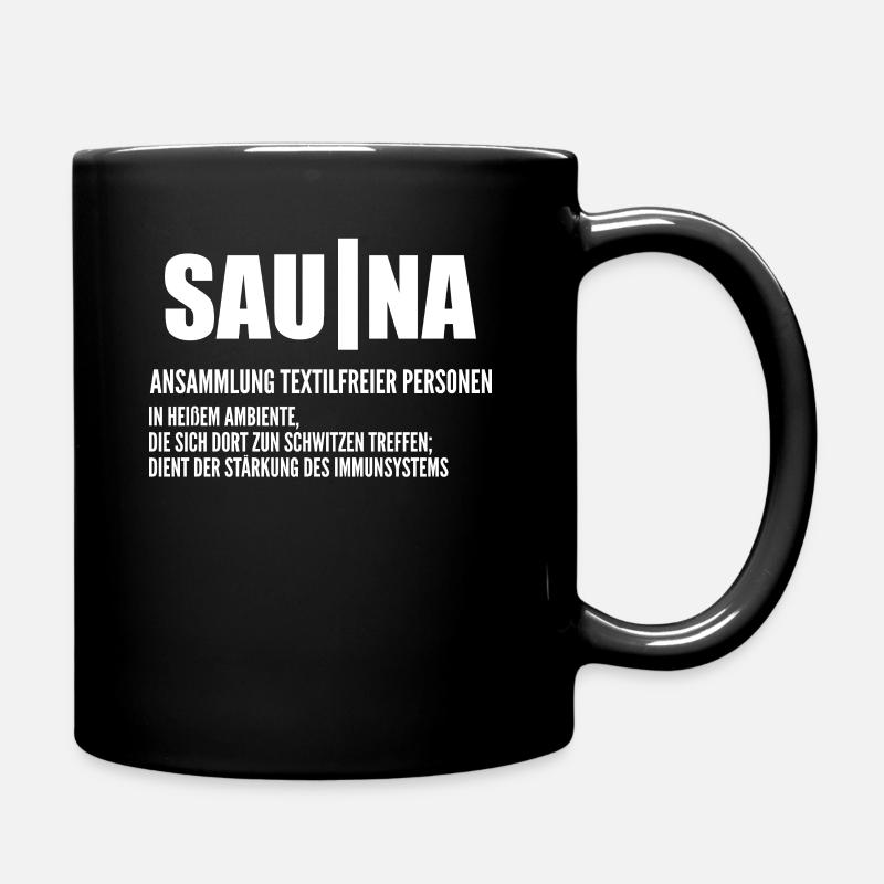 Sauna - Tasse einfarbig - Schwarz