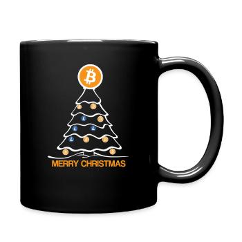 Weihnachtsbaum Bitcoin Weihnachten Kryptowährung - Tasse einfarbig - Schwarz - Rechts
