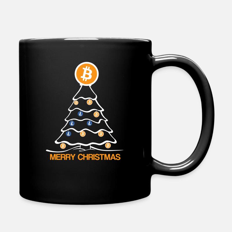 Weihnachtsbaum Bitcoin Weihnachten Kryptowährung - Tasse einfarbig - Schwarz