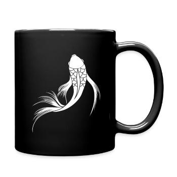 Fisch Fische Karpfen Asien China Japan Chinesisch - Tasse einfarbig - Schwarz - Rechts