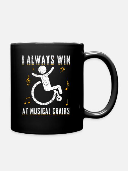 Wheelchair Humor Disability Handicap Gift - Full Colour Mug - black