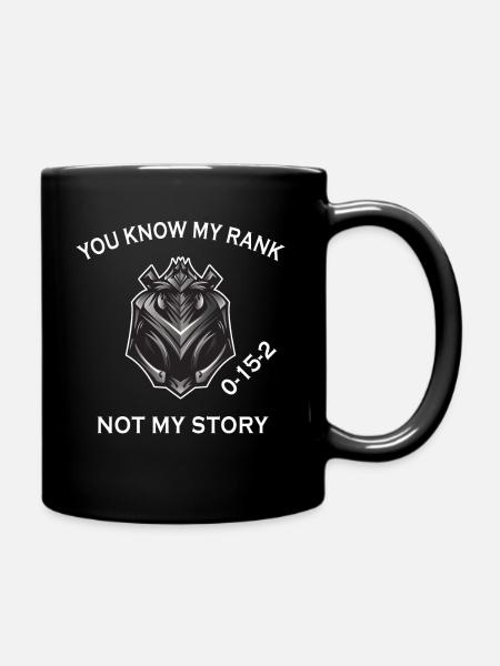 League Iron Feeder Legend Rank LoL Gamer - Tasse einfarbig - Schwarz