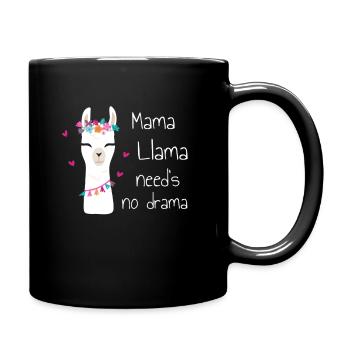 Pas de drame pour Mama Llama Need - Cadeau d'amoureux des lamas - Mug uni - noir - Droite