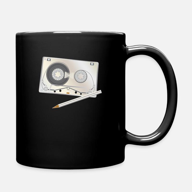 Cassette Tape Pencil Mixtape - Mug uni - noir