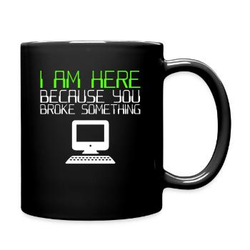 IT Helpdesk It Support - Full Colour Mug - black - Right