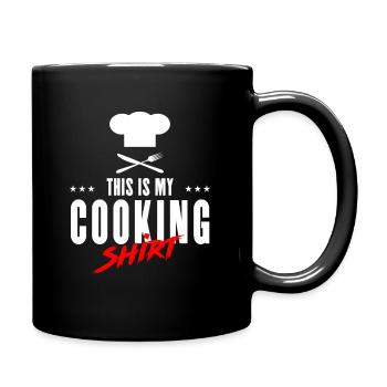 Ceci est ma chemise de cuisine - Cadeau Drôle Cook - Mug uni - noir - Droite