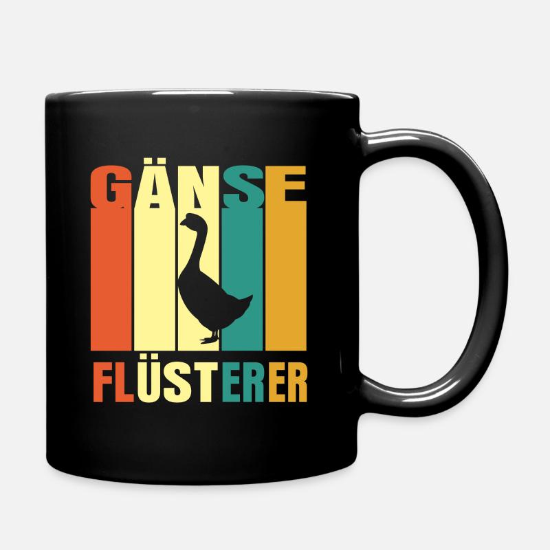 Gans Geflügel Wasservogel Bauer - Tasse einfarbig - Schwarz