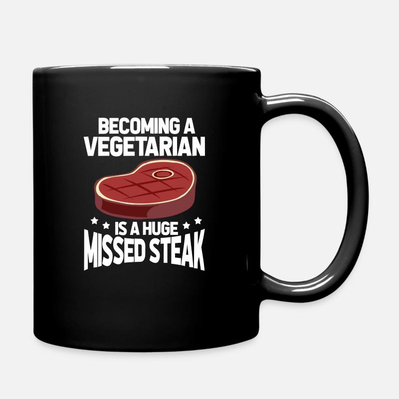 Fleischesser - Tasse einfarbig - Schwarz