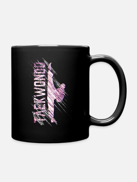 Taekwondo High Kick - Tasse einfarbig - Schwarz