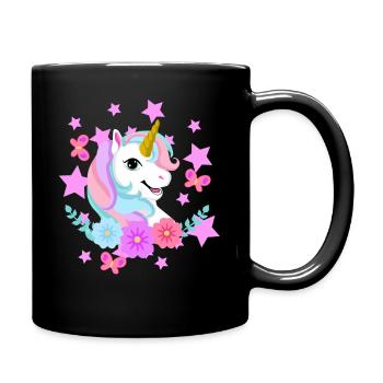 Unicorn stars - Full Colour Mug - black - Right