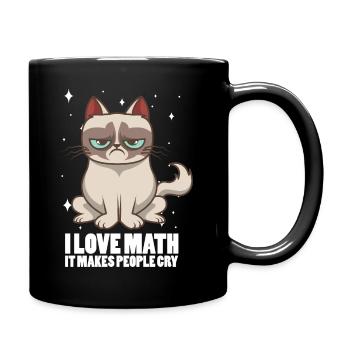 Les chats drôles t-shirt J'aime des maths - Mug uni - noir - Droite
