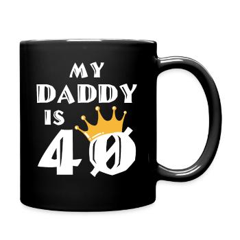 40th birthday dad - Full Colour Mug - black - Right