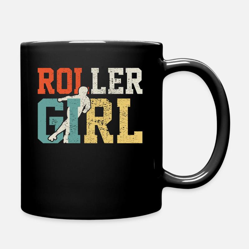 Fille de roller - Mug uni - noir