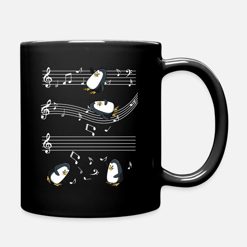 Musik Pinguine Musiknoten Süß Pinguin Geschenk - Tasse einfarbig - Schwarz