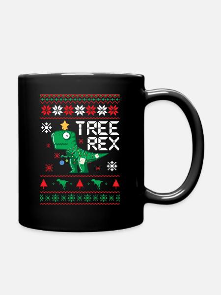 Tree Rex Baum Rex - Tasse einfarbig - Schwarz