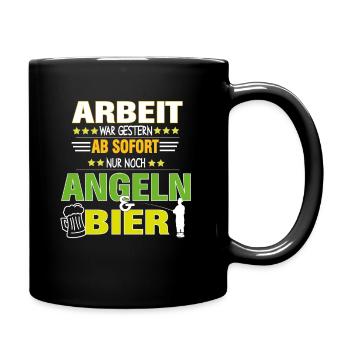Retraité pêcheur pêcheur à la pêche et bière - Mug uni - noir - Droite