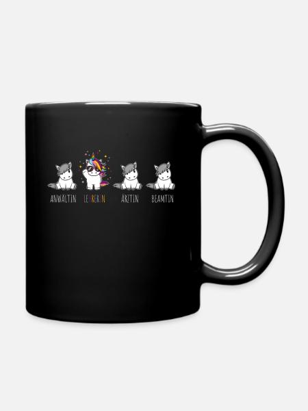 Magisches Einhorn Süßes Lehrerin Schule Geschenk - Tasse einfarbig - Schwarz