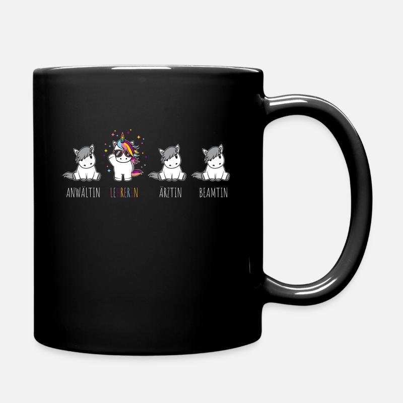 Magisches Einhorn Süßes Lehrerin Schule Geschenk - Tasse einfarbig - Schwarz