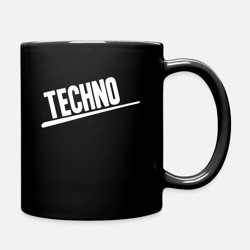 Techno - Mug uni - noir