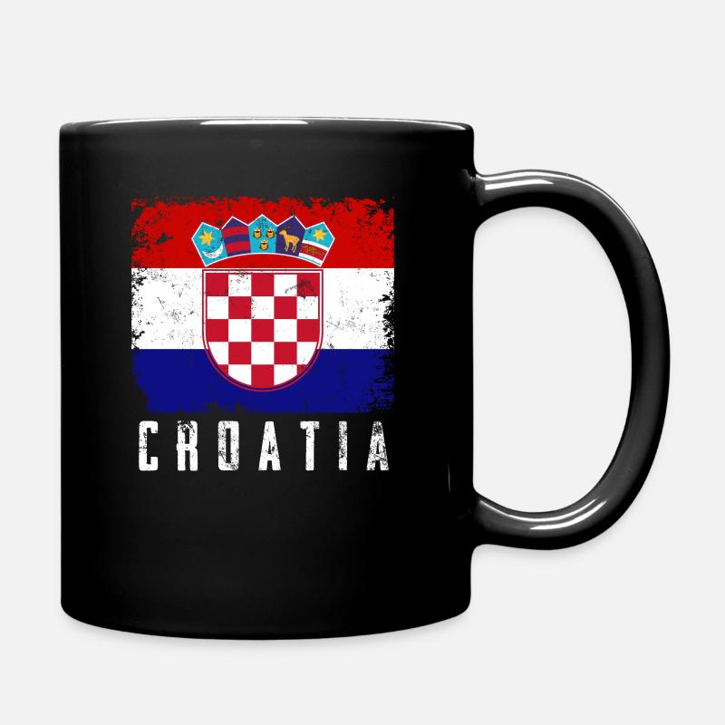 Kroatien - Tasse einfarbig - Schwarz